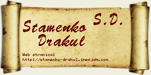 Stamenko Drakul vizit kartica